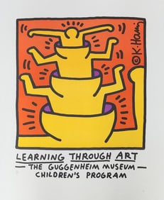 Keith Haring 'Learning Through Art, The Guggenheim Museum 1990 Limited edition 1990