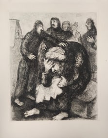 Marc Chagall, 'Jacob Pleurant Joseph (Jacob Weeps For Joseph), 1956