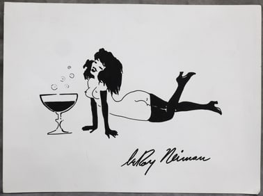 LeRoy Neiman, Playboy Femlin - Tipsy, Original Drawing