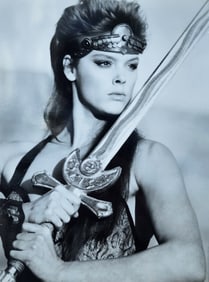 Brigitte Nielsen 'Red Sonja' Movie Star, Vintage original Photo 1985