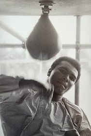 Terry O'Neill,' Muhammad Ali hitting a speed bag', 1972