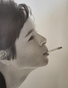 Terry O'Neill, 'Geraldine Chaplin smoking a cigarette', C. 1980's