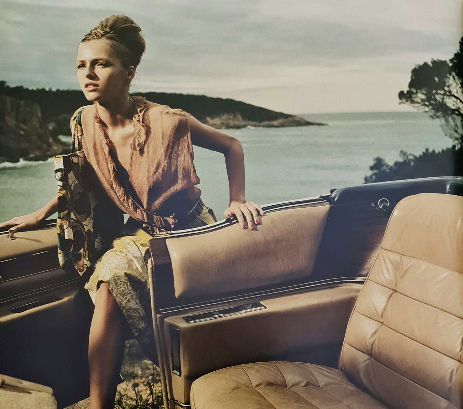 Jacques Olivar, Autumn Promenade, Balearic Islands, 2004: Photographer: Jacques Olivar, born in Casablanca in 1941, was an advertising photographer and movie director before embracing fashion photography. Visual seduction and cinematic sensibility are keys t