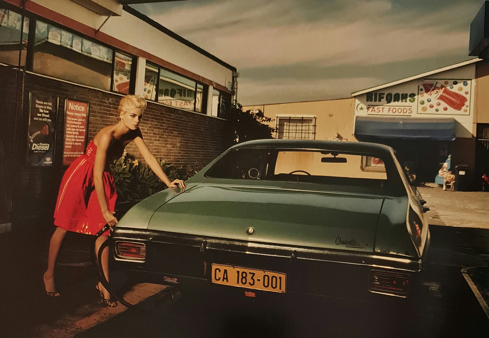 Jacques Olivar, Chevelle Escape, Cape Town, 2004: Photographer: Jacques Olivar, born in Casablanca in 1941, was an advertising photographer and movie director before embracing fashion photography. Visual seduction and cinematic sensibility are keys t