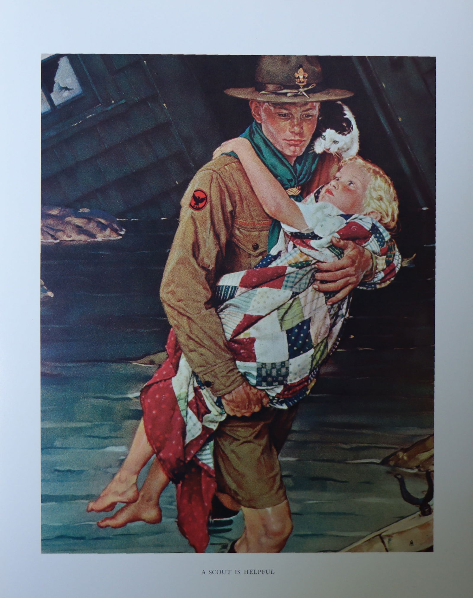Norman Rockwell, 'A Scout Is Helpful', Offset Lithograph, 1969 (1 of 3)