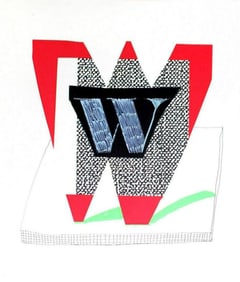 David Hockney - Letter W - Framed Lithograph
