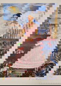 Frida Kahlo 'Selbstportrat An Der Grenze' 1986, Limited Edition Lithograph