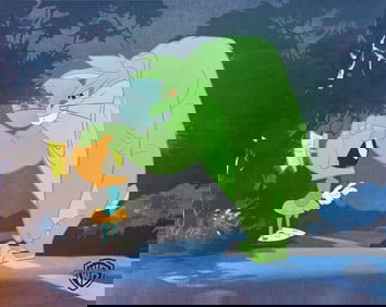 Warner Bros, Looney Tunes, Marvin The Martian & Bugs Bunny, Limited Edition Animation Cel