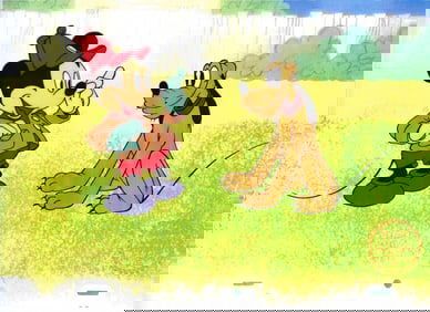 Disney, Mickey Mouse & Pluto - The Pointer, Limited Edition Animation Cel