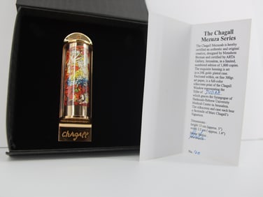 Marc Chagall,'Judah', 24K Gold Plated Limited Edition Mezuzah