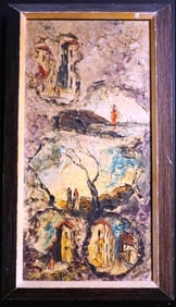 Homer Castello Untitled Original, 1956, Oil Paint On Board