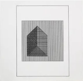 Sol Lewitt, 'Untitled' - Triangular Prism, From The Suite 'Ficciones', Silkscreen