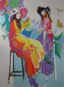 Isaac Maimon Les Coquettes Ii Hand Signed Limited Edition Serigraph