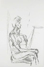 Alberto Giacometti 'Nu Assis' original lithograph, 1961