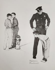 Norman Rockwell, Kind Police Officer - 1960