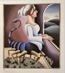 Yuval Mahler 'Scorpio' From The Zodiac Suite, Signed Limited Edition Lithograph