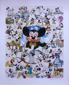 Charles Boyer, 'Thanks Mickey, For 60 Happy Years!', Signed Limited Edition Disney Lithograph, 1988