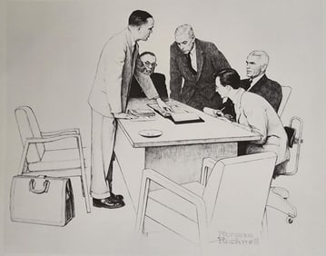 Norman Rockwell, Business Meeting - C.1960S