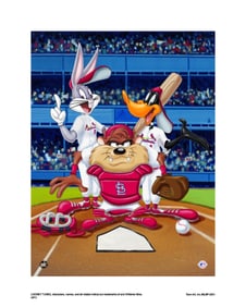 Warner Bros, Looney Tunes, Bugs, Daffy & Taz, "At The Plate, St. Louis Cardinals"