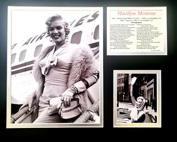 Marilyn Monroe, 'Exits Airplane', Matted Photo Collage