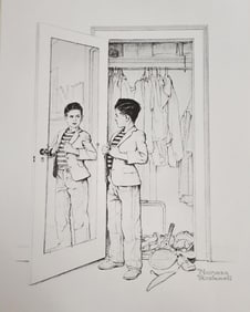 Norman Rockwell, 'Boy At Mirror', American Family Life Porfolio Lithograph, 1959