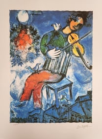 Marc Chagall, 'Blue Violinist', Facsimile