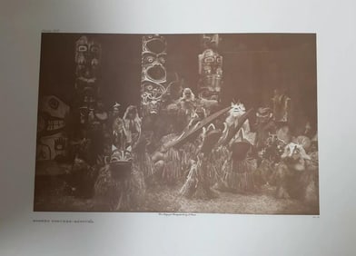 Edward Curtis Masked Dancers Qagyuhl Photogravure