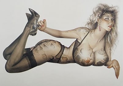 Hajime Sorayama 'Untitled' (to hot to handle - 1993 - offset lithograph
