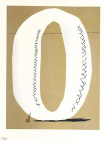 David Hockney, Letter O, Framed Lithograph