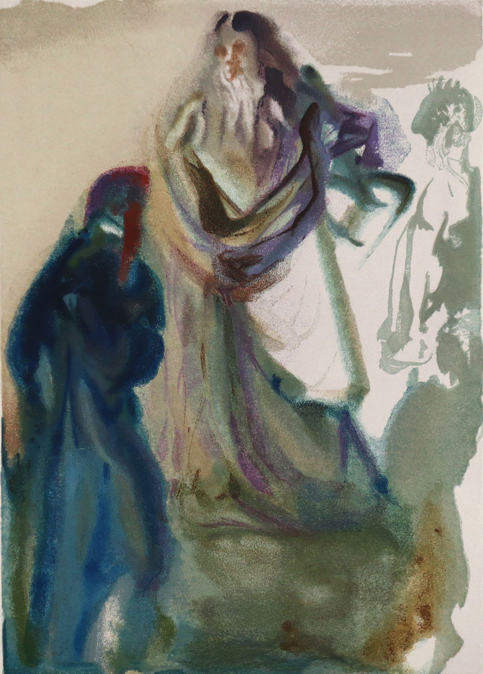 Salvador Dali, Divine Comedy Heaven Canto 27 Decomp, Woodcut Lithograph II (1 of 2)