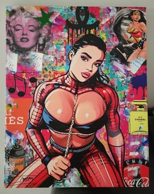 Jozza, 'Siri - Among Legends', Original Pop Art Canvas Painting, 2024, 30"x24"
