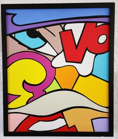 John Matos "Crash", 'Royal Tea', Signed Mixed Media Acrylic Canvas Painting, 2009