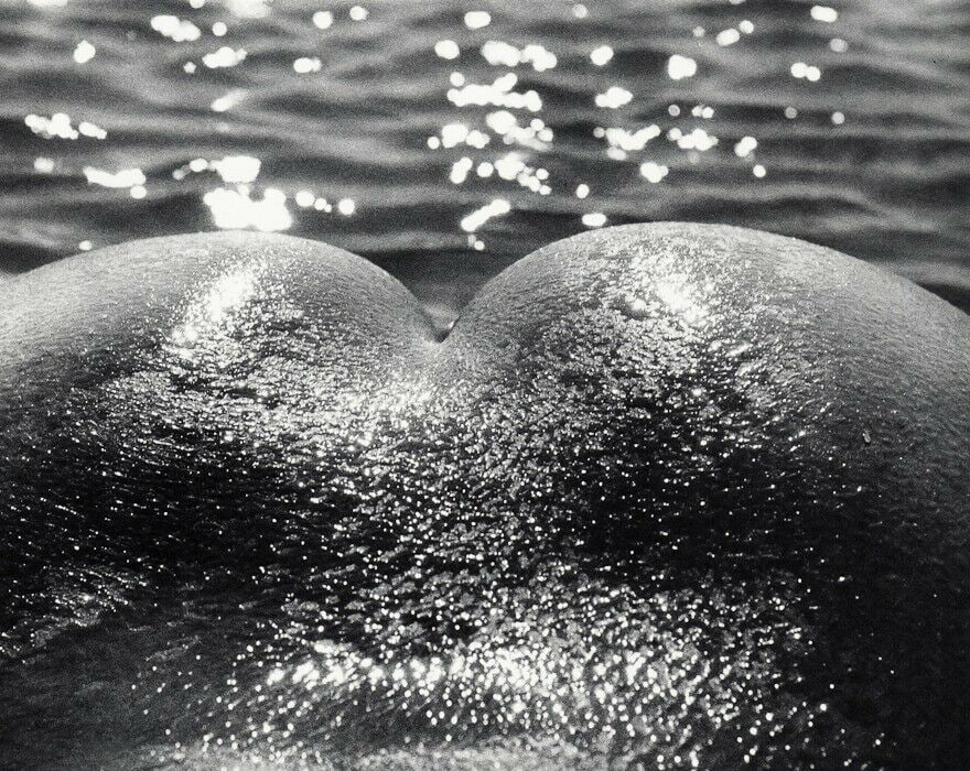 LUCIEN CLERGUE - Female Nude Body, 1968: Photographer: Lucien Clergue (France, 1934 - 2014) - renowned French photographer with a diverse body of work, he is perhaps best known for his dynamic female nude studies in and around water which of