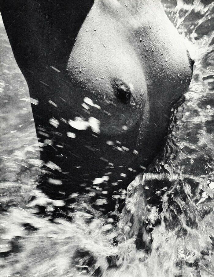 LUCIEN CLERGUE - Female Nude Body, 1968: Photographer: Lucien Clergue (France, 1934 - 2014) - renowned French photographer with a diverse body of work, he is perhaps best known for his dynamic female nude studies in and around water which of