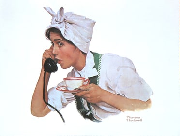 Norman Rockwell, Housewife at Tea Break, Lithograph