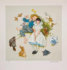 Norman Rockwell 'Sweet Song So Young' 1977, Signed & Numbered Lithograph 1977