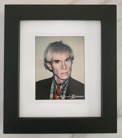 Andy Warhol (After), 'Andy Warhol Headshot' 1981, Framed Estate Polaroid