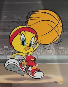 Warner Bros, 'Looney Tunes - Tweety Bird Basketball', Limited Edition Animation Cel
