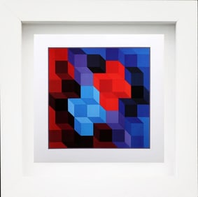 Victor Vasarely, "Deuton-Rb, 1966", Framed Monograph