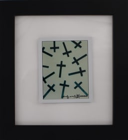 Andy Warhol (After), 'Crosses 1982, Framed Estate Polaroid