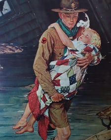 Norman Rockwell, 'A Scout Is Helpful', Offset Lithograph, 1969