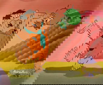 Hanna-Barbera, 'Flintstone's - Fred & Gazoo', Limited Edition Animation Cel