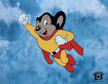 Terry Toons, Mighty Mouse Cartoon, Limited Edition Animation Cel