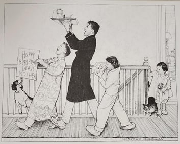 Norman Rockwell, Mother's Birthday - 1963