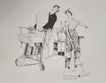 Norman Rockwell, Moving Furniture - 1959