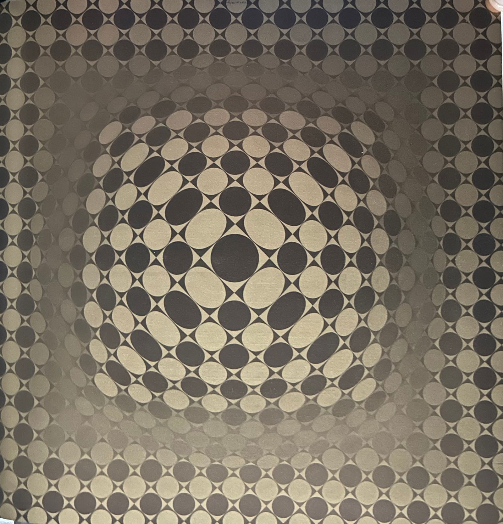 Victor Vaserely, Blue, red, green, and purple pattern (1 of 1)