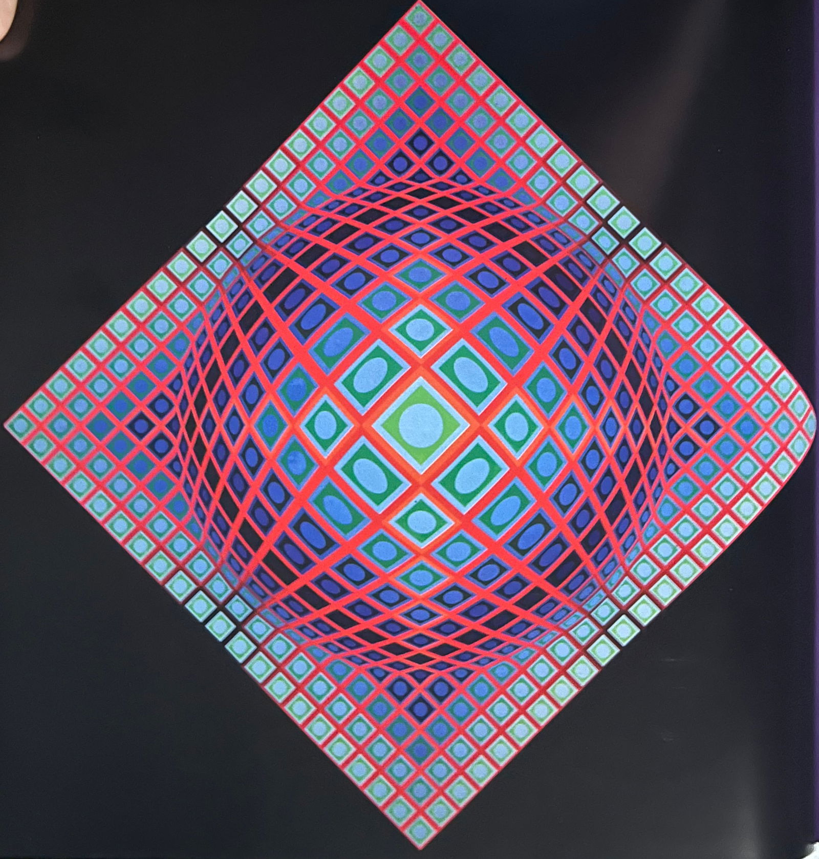 Victor Vaserely, Brown and gold pattern (1 of 1)