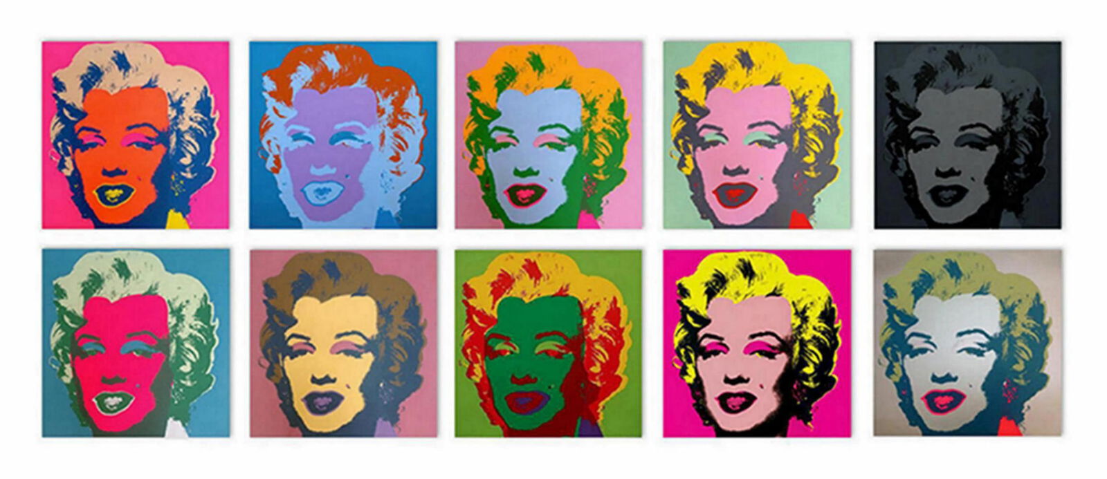 Andy Warhol, Marilyn Monroe, 10 Piece Portfolio, Serigraph Sunday B. Morning: 10 Piece Portfolio By Andy Warhol, Marilyn Monroe Serigraph - Sunday B Morning From An Edition Of 2000 This Is A Sunday B. Mornings Editions Serigraph That Is Stamped On The Verso In Blue Ink Publishe