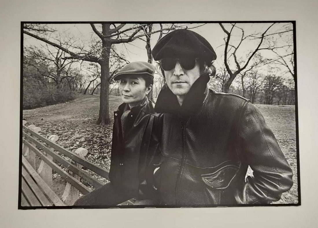 Allan Tannenbaum, John Lennon And Yoko Ono, Central Park 1980 Silver Gelatin (1 of 2)