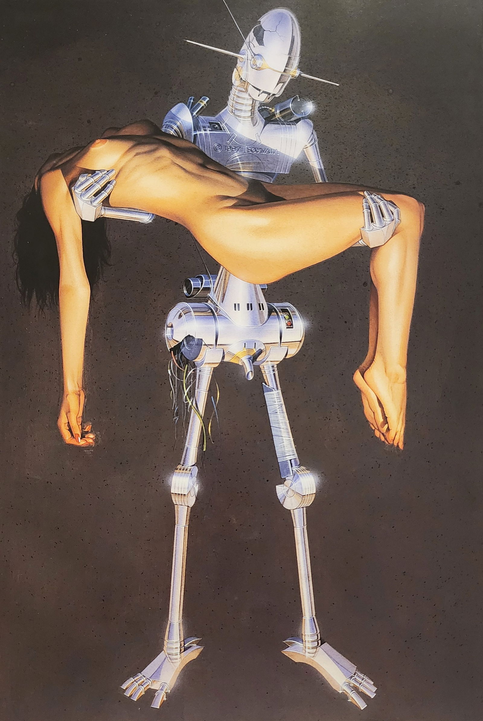 Hajime Sorayama, The Gynoids 1993: Artist: Hajime Sorayama Title: The Gynoids Medium: Offset lithograph Year: 1993 Printed in Japan Size: 14 x 9 inces Matted Size: 20 x 16 Inches Condition: Excellent